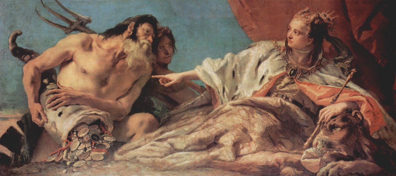 Neptun oferuje oferty miastu Wenecji autorstwa Giovanni Battista Tiepolo