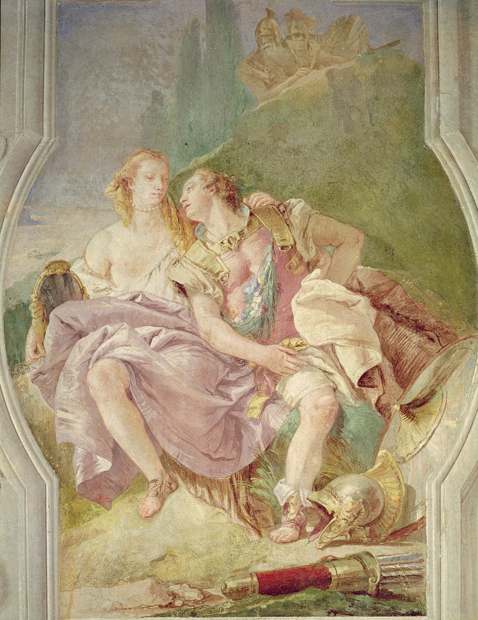 Rinaldo Zaczarowany przez Armida, z „Gerusalemme Liberata” Torquato Tasso (1544-95) 1757 autorstwa Giovanni Battista Tiepolo