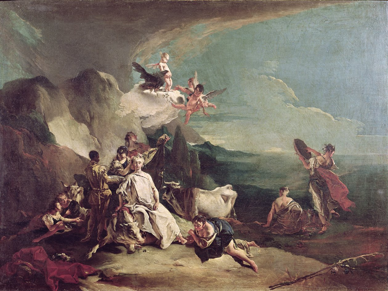 Gwałt Europy, 1720-21 autorstwa Giovanni Battista Tiepolo