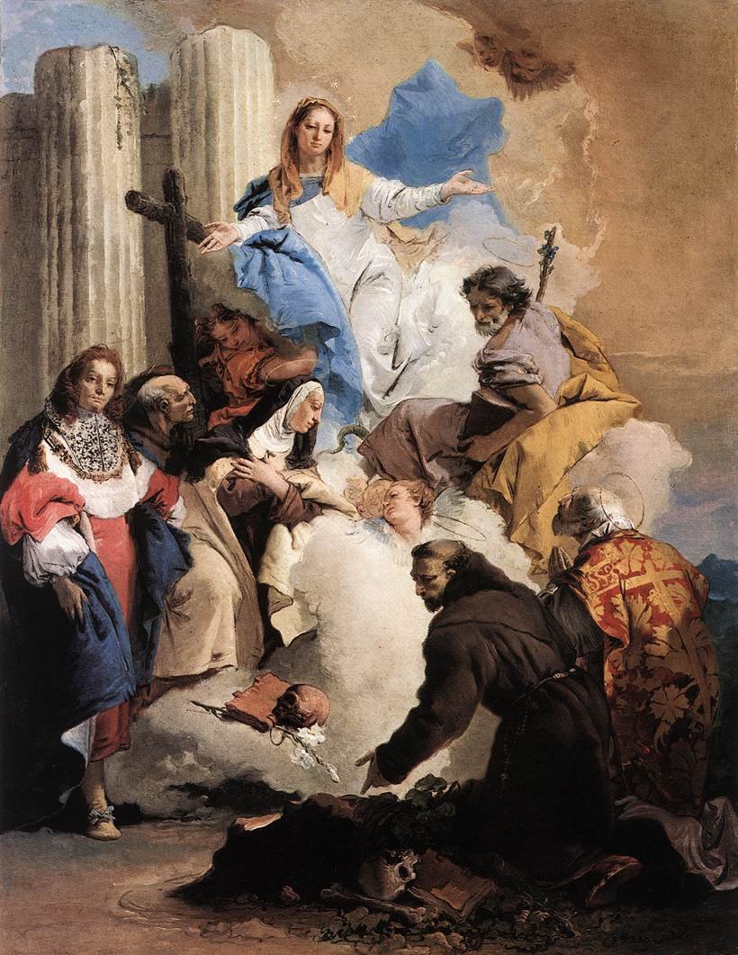 Dziewica z sześcioma świętymi autorstwa Giovanni Battista Tiepolo