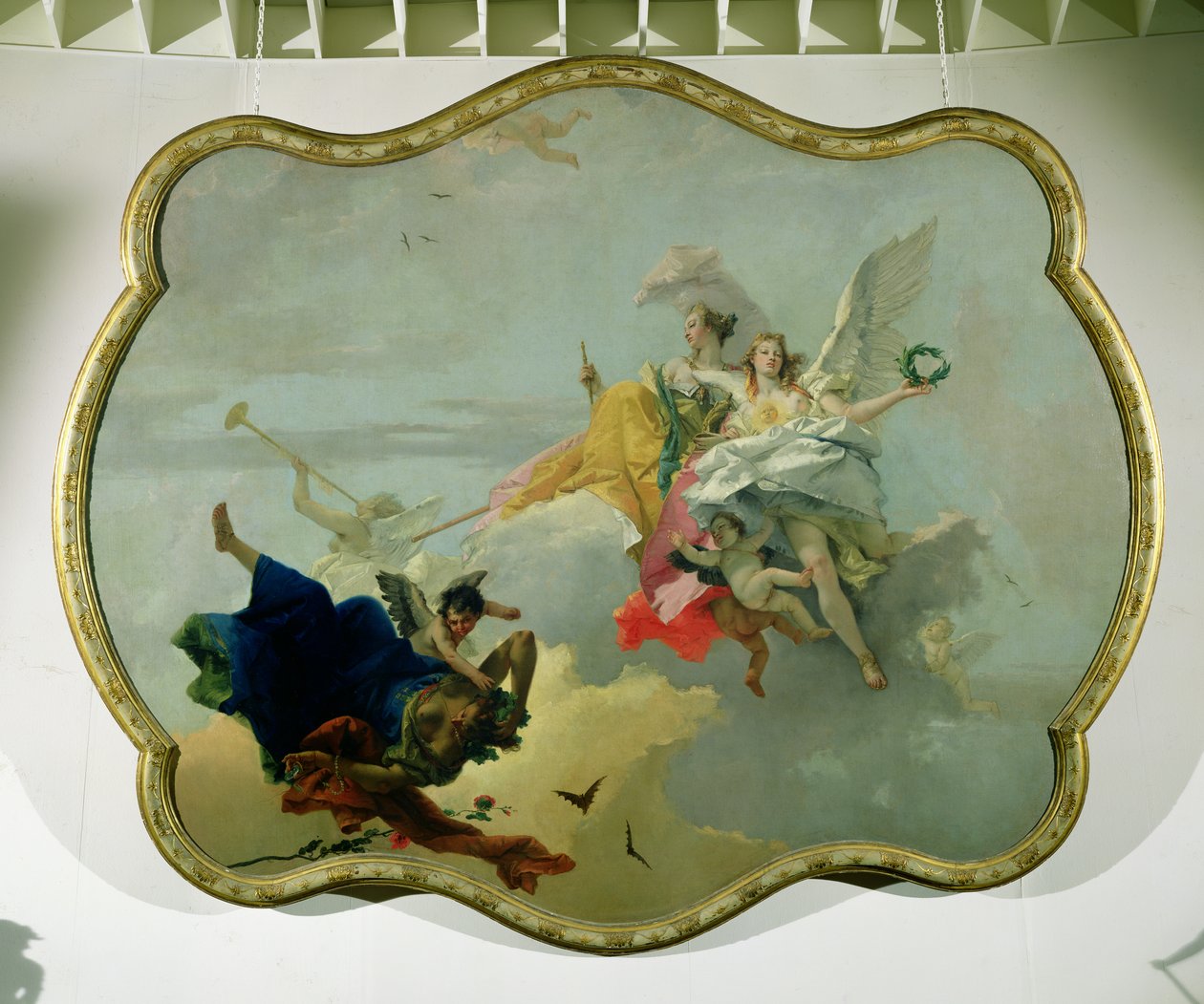 Triumf cnoty i szlachetności autorstwa Giovanni Battista Tiepolo