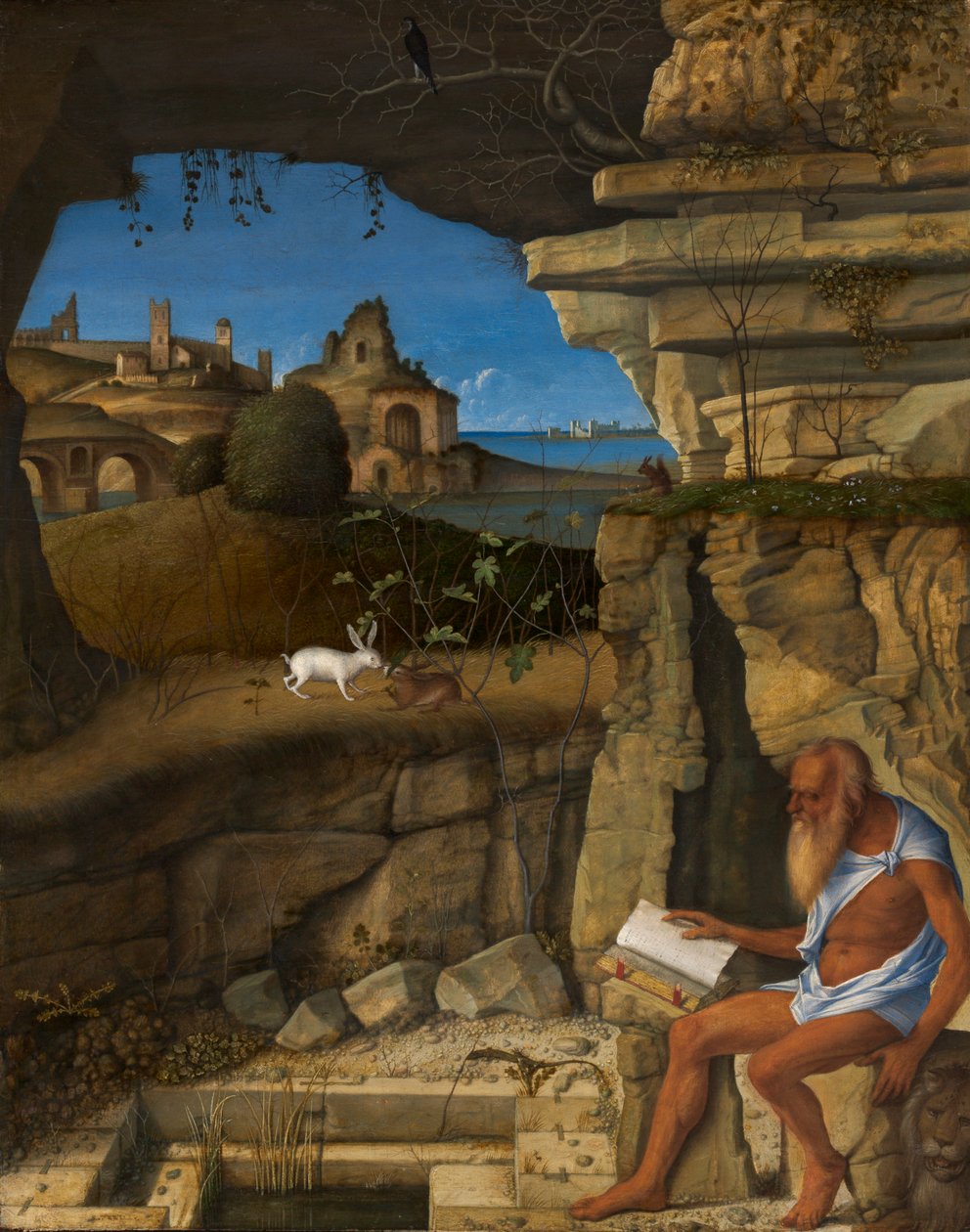 Czytanie św. Hieronima, 1505 r autorstwa Giovanni Bellini