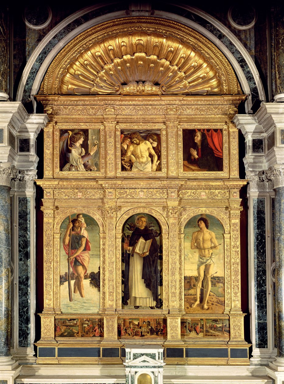 Ołtarz św. Wincentego Ferrera, ok. 1465 (poliptyk) autorstwa Giovanni Bellini