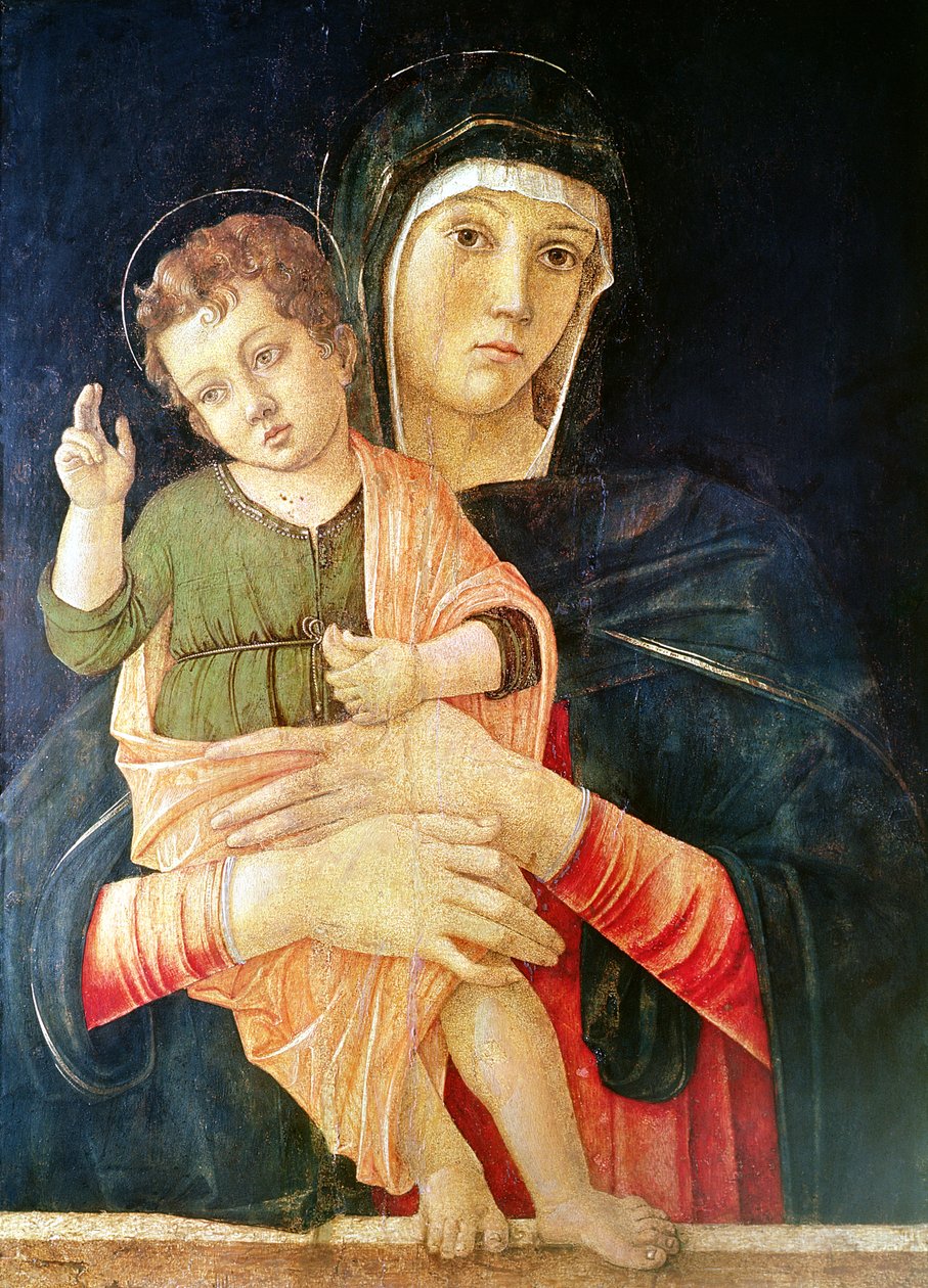 Błogosławieństwo Dziewicy z Dzieciątkiem, 1460-70 (tempera na panelu) autorstwa Giovanni Bellini