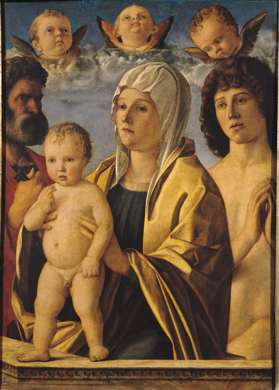 Dziewica z Dzieciątkiem ze św. Piotrem i św. Sebastianem, ok.1487 autorstwa Giovanni Bellini
