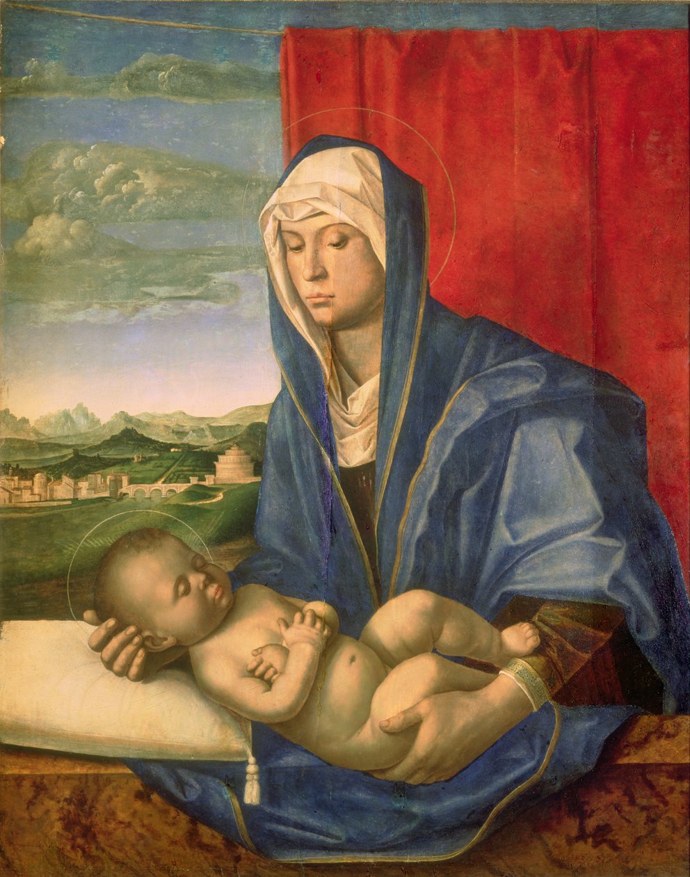 Dziewica z Dzieciątkiem (olej na drewnie) autorstwa Giovanni Bellini