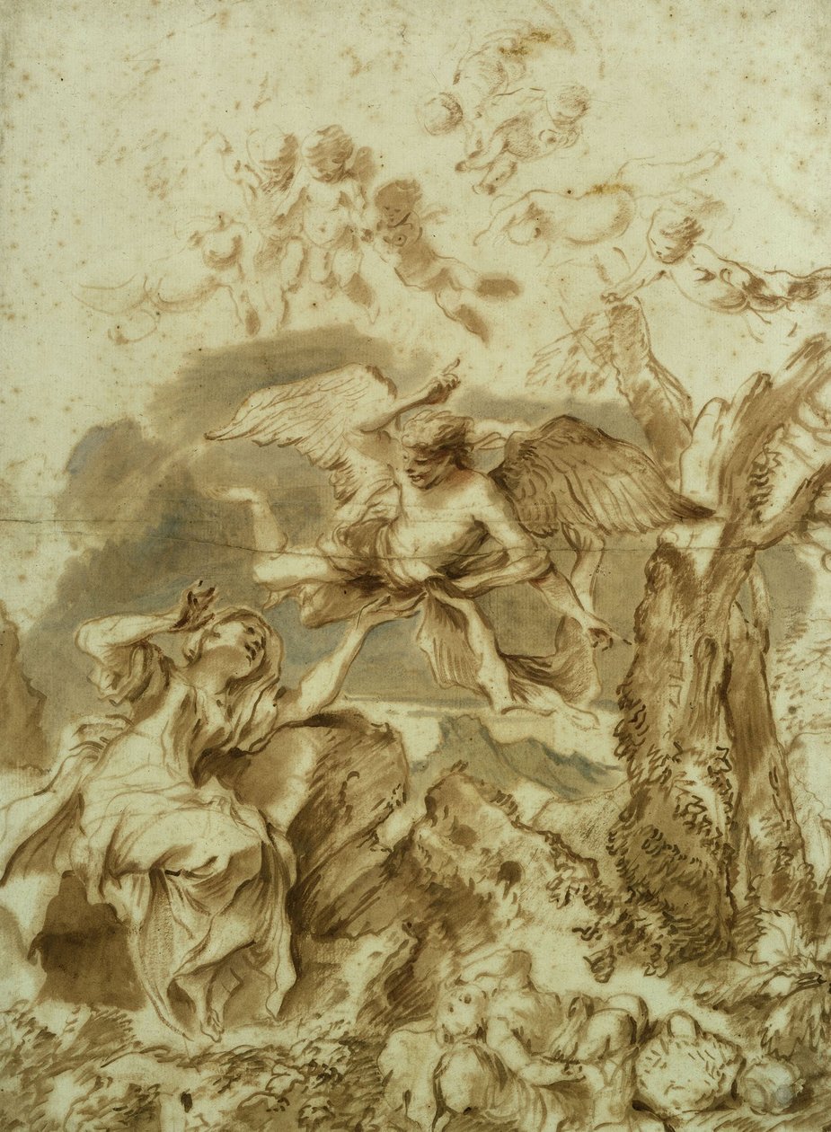 Hagar i Ismael na pustyni autorstwa Giovanni Benedetto Castiglione