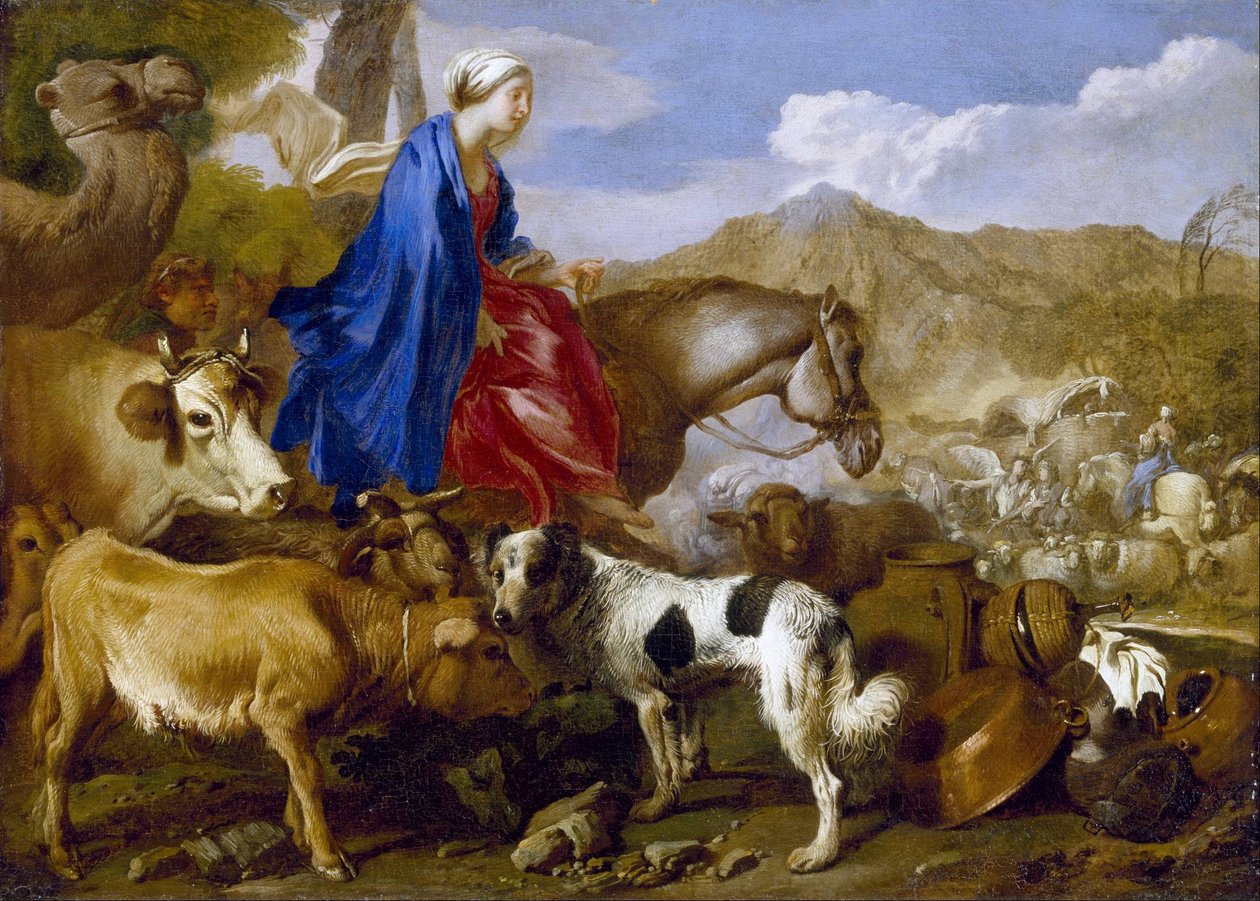 Podróż Rebeki autorstwa Giovanni Benedetto Castiglione