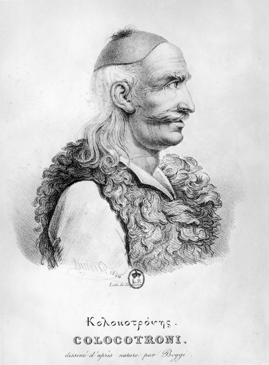 Theodore Kolokotronis (1770-1843) rytowany przez Alois Senefelder (1771-1834) 1826 autorstwa Giovanni Boggi