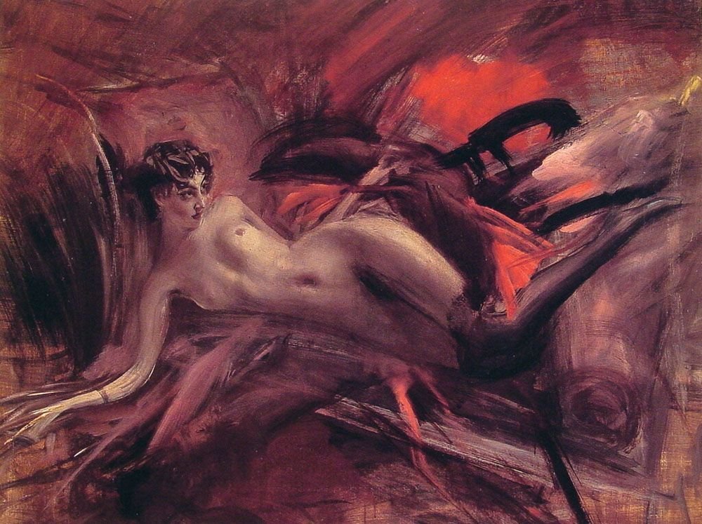 Leżąc nago autorstwa Giovanni Boldini