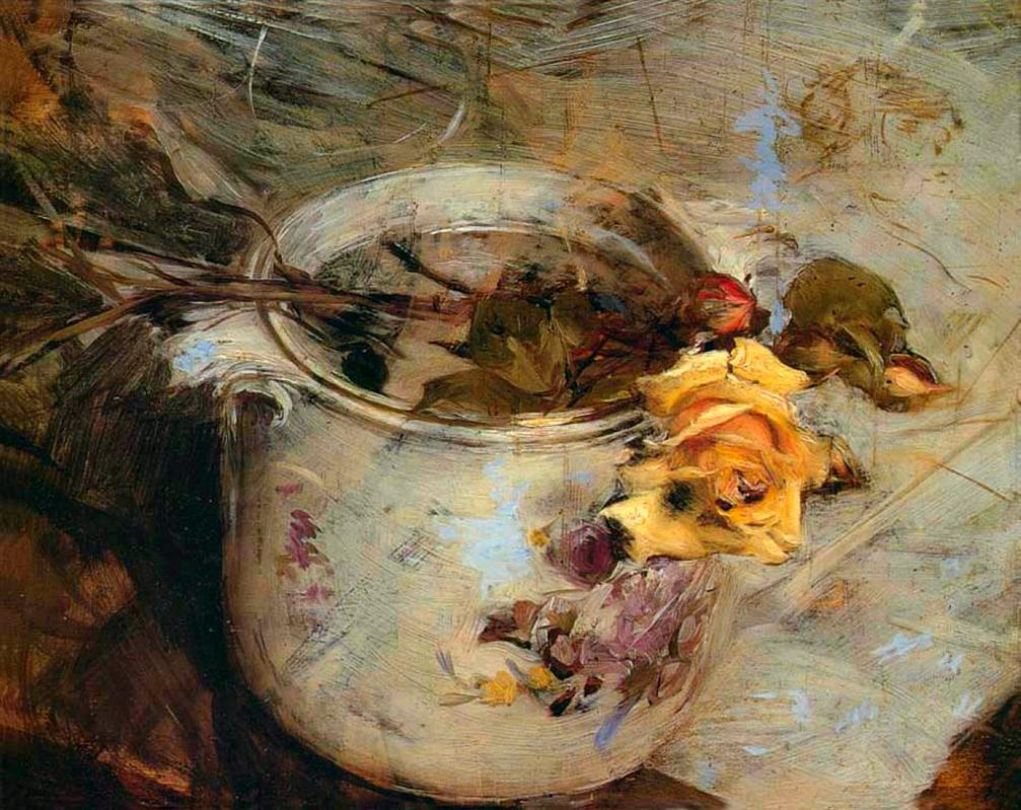 Róża w wazonie Sassonian Niemiecki: Rosen w wazie von SassonianPolski: Roza w wazonie Sassoniin autorstwa Giovanni Boldini