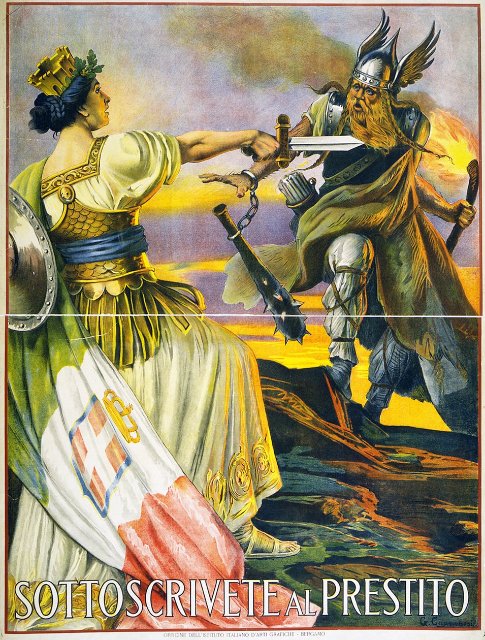 Zapisanie się na pożyczkę, 1917 autorstwa Giovanni Capranesi