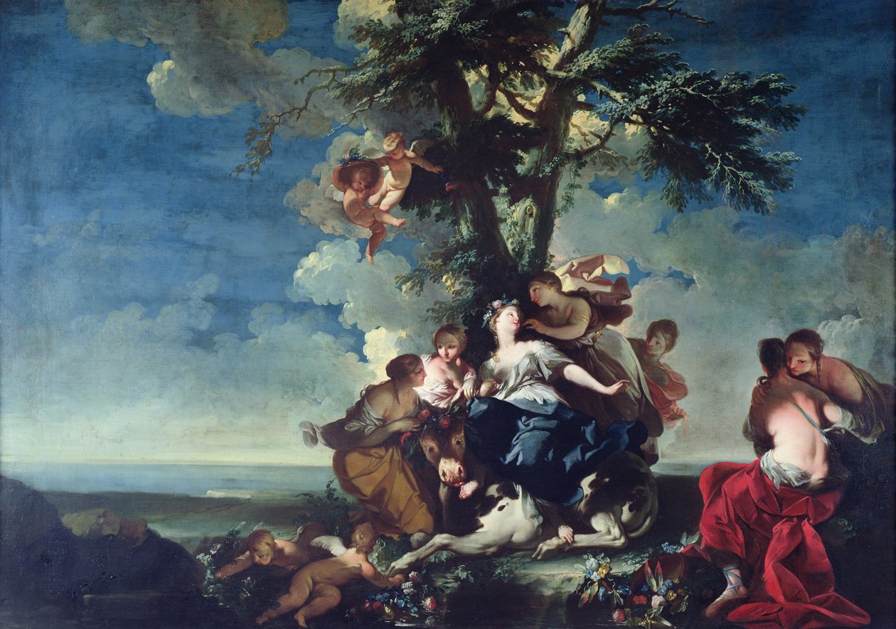 Gwałt Europy, 1728-37 autorstwa Giovanni Domenico Ferretti