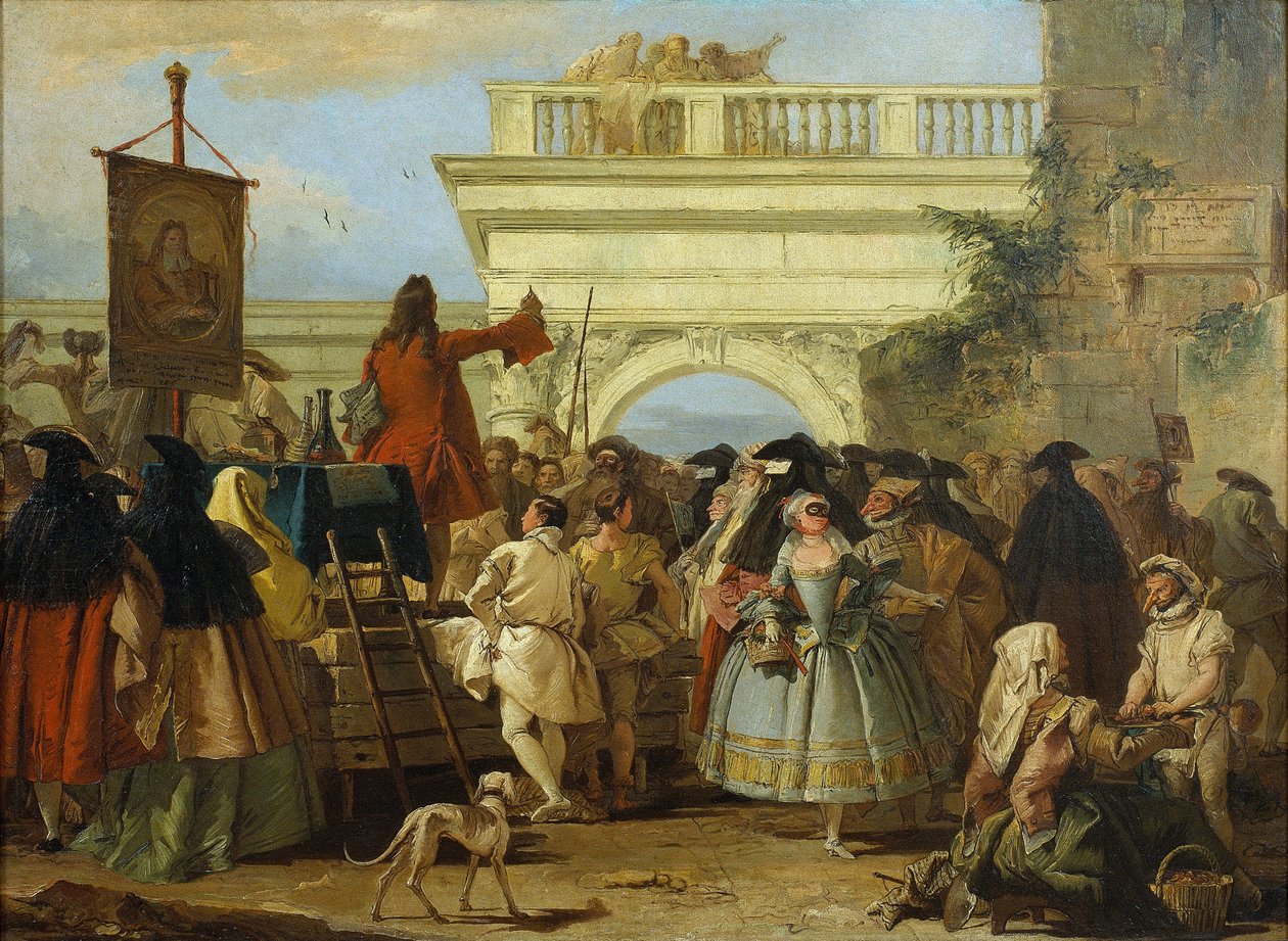 Szarlatan autorstwa Giovanni Domenico Tiepolo