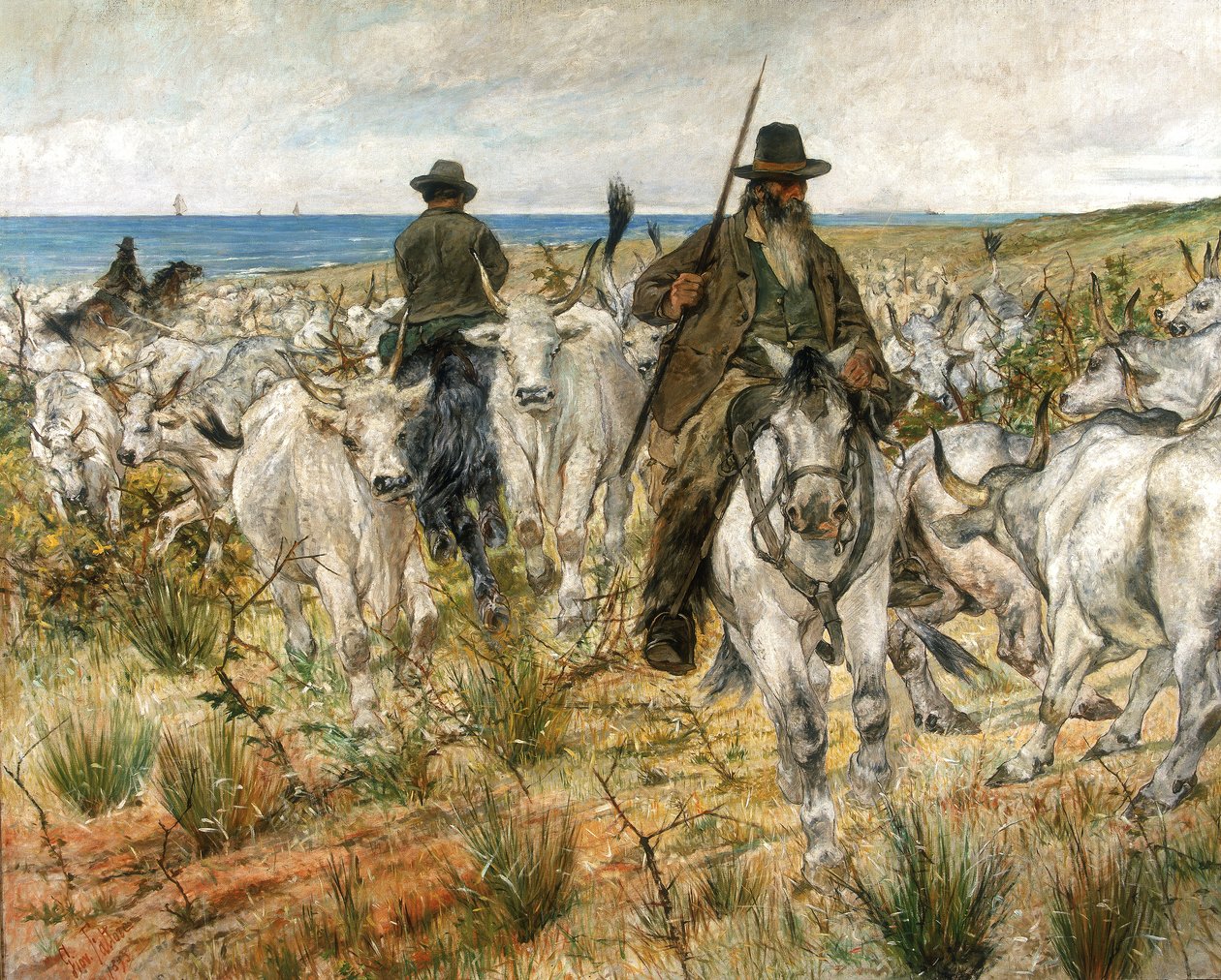 Stada bagienne, 1893 autorstwa Giovanni Fattori
