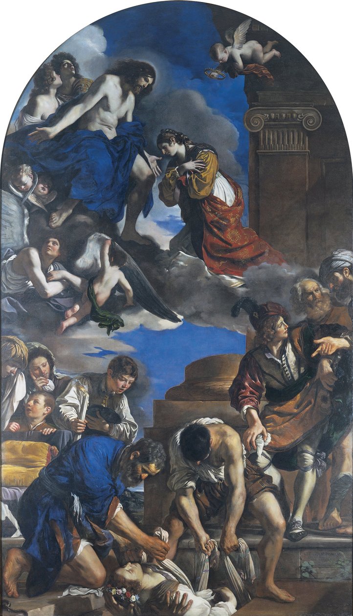 Pogrzeb św. Petronilli autorstwa Giovanni Francesco Barbieri