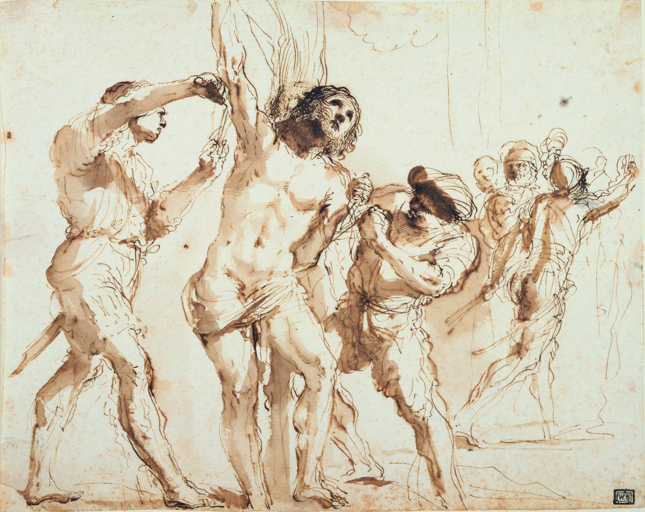 Studium męczeństwa św. Bartłomieja autorstwa Giovanni Francesco Barbieri