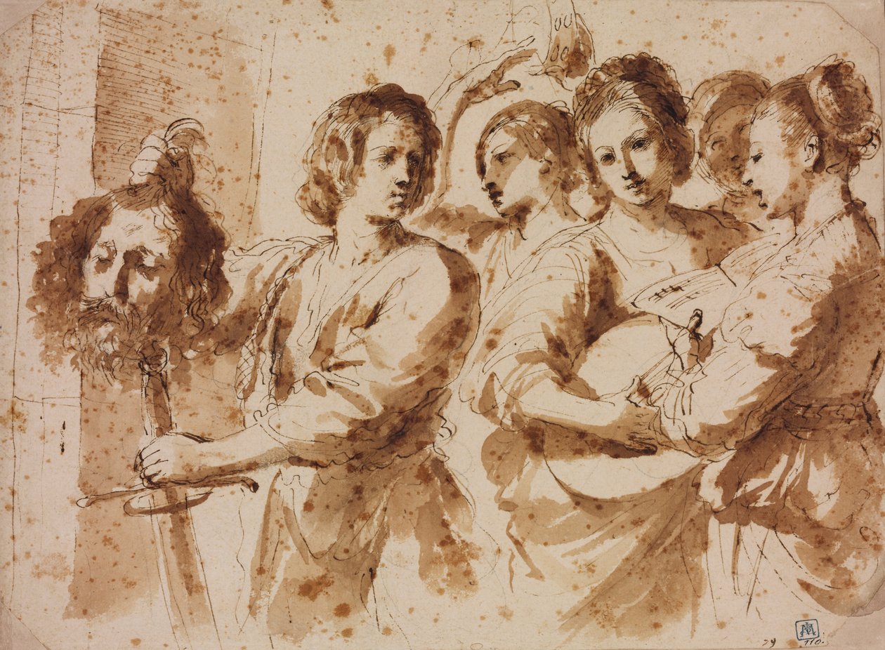 Triumf Dawida autorstwa Giovanni Francesco Barbieri