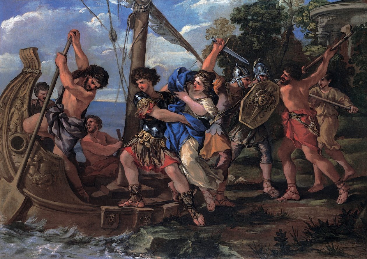 Porwanie Eleny autorstwa Giovanni Francesco Romanelli