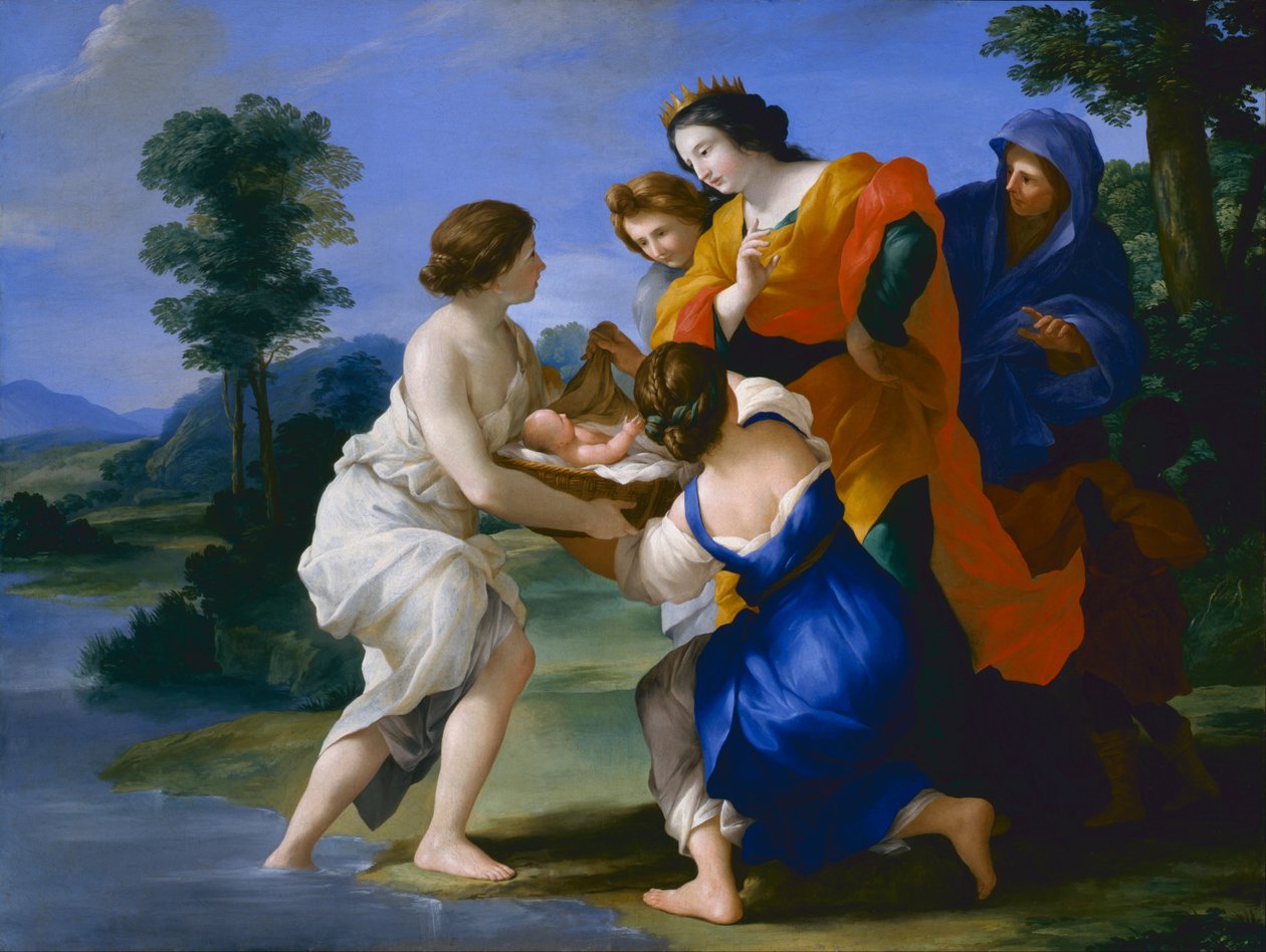 Znalezienie Mojżesza autorstwa Giovanni Francesco Romanelli
