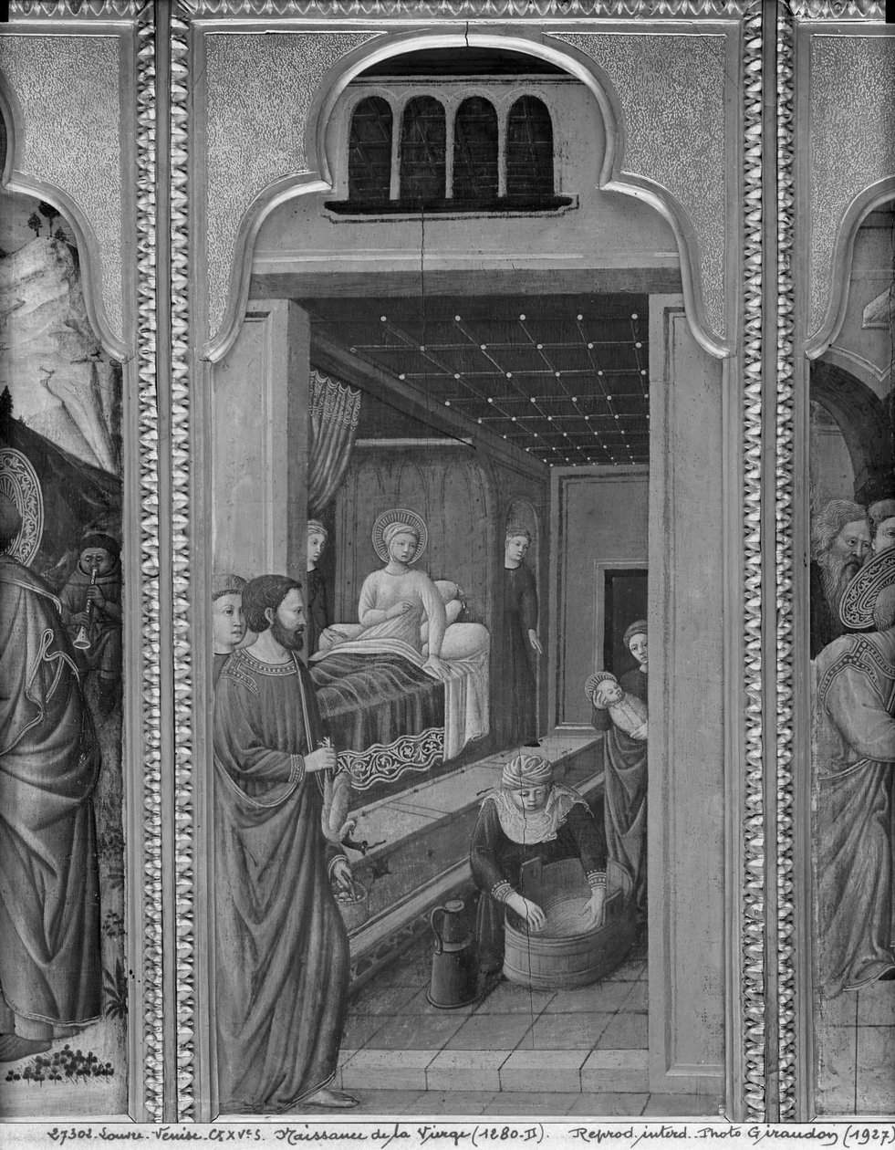Cykl życia Marii, Narodziny Marii, ok. 1445 (olej na desce z topoli) autorstwa Giovanni Francesco da Rimini
