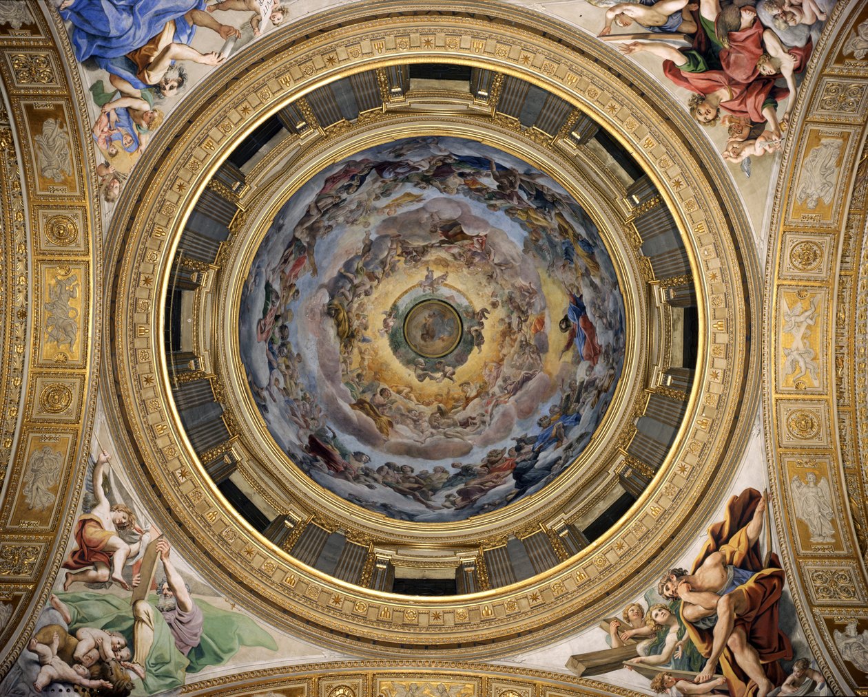 Chwała raju, 1627 autorstwa Giovanni Lanfranco