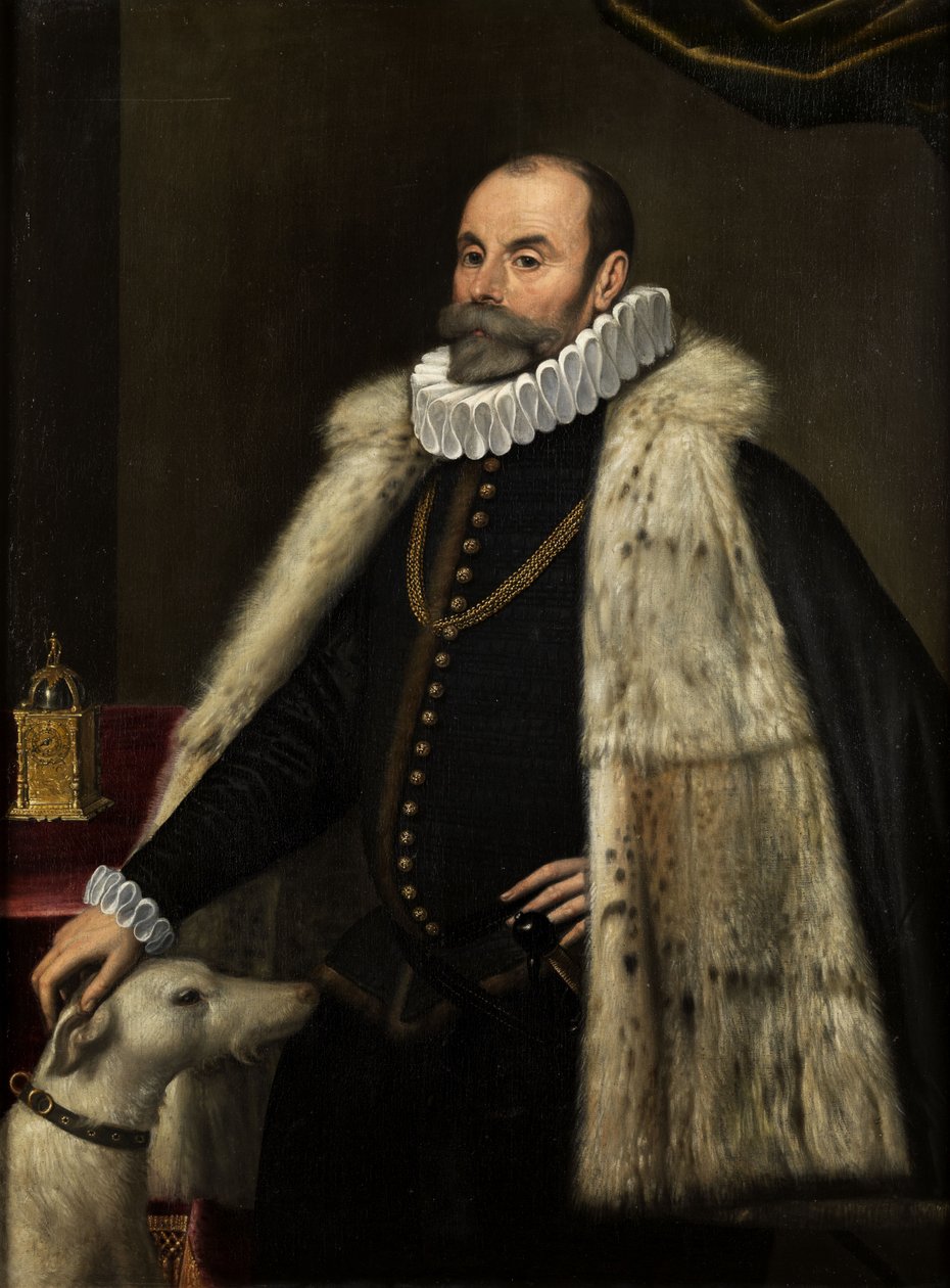 Portret szlachcica z psem autorstwa Giovanni Paolo Cavagna