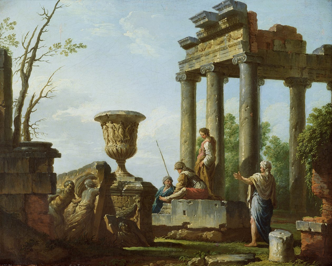 Ruiny architektoniczne, ok. 1715 autorstwa Giovanni Paolo Pannini