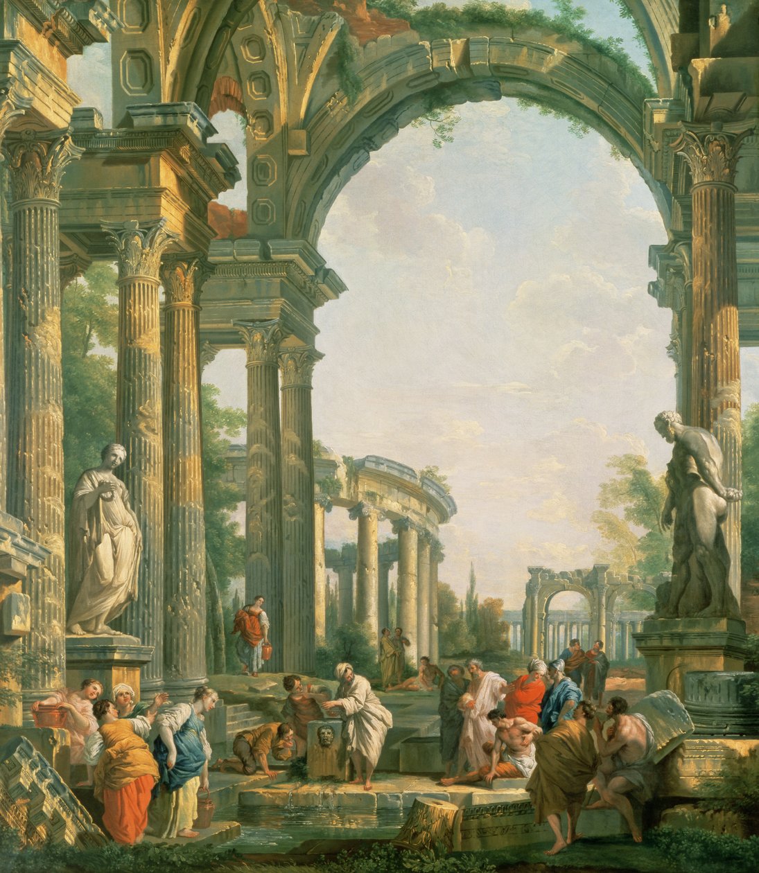 Ruiny klasycystyczne, XVIII w. autorstwa Giovanni Paolo Pannini