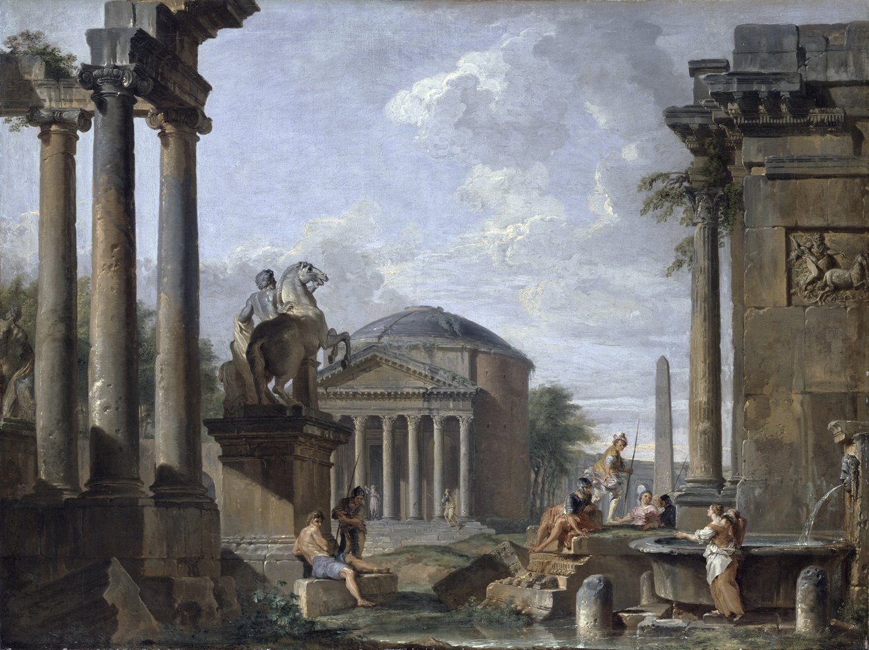 Ромын балгас бүхий ландшафт autorstwa Giovanni Paolo Pannini