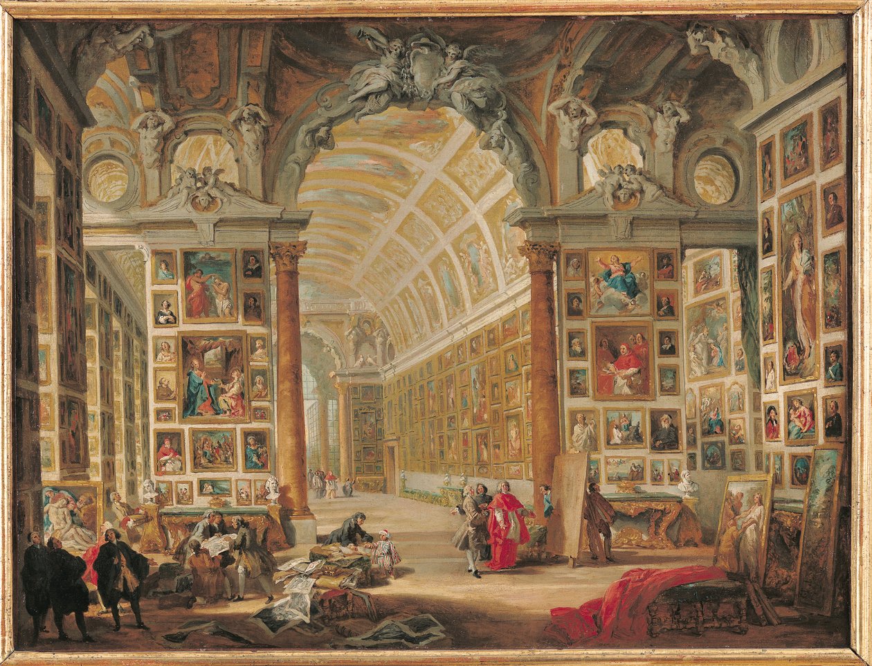 Galeria kardynała Silvio Valenti-Gonzagi w Rzymie, 1749 r. autorstwa Giovanni Paolo Pannini