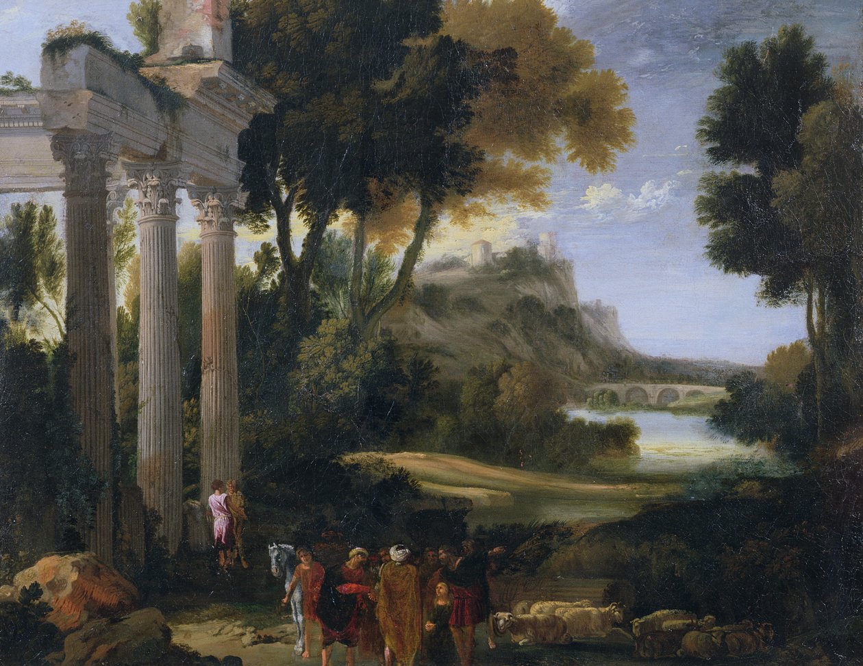 Krajobraz klasycystyczny, 1760 autorstwa Giovanni Paolo Pannini