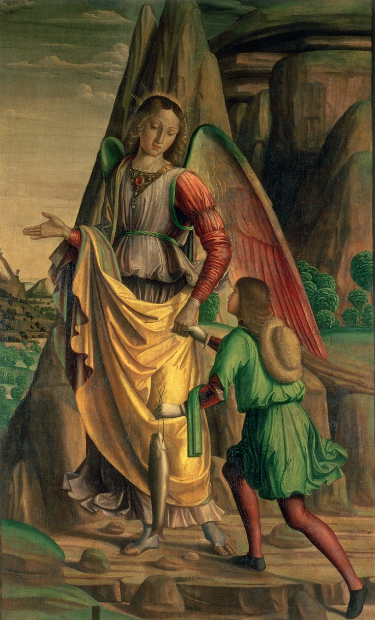 Tobiasz i Anioł autorstwa Giovanni Santi or Sanzio