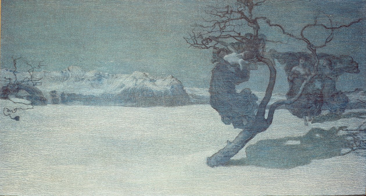 The Bad Mothers, 1896-97 (olej na karcie) autorstwa Giovanni Segantini