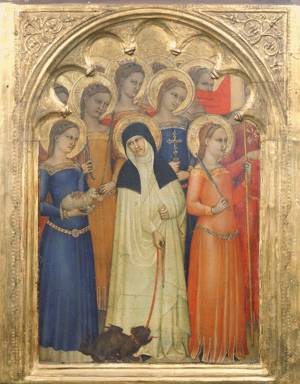 Predella panel św. Łucji ze świętymi, 1350-60 (tempera na desce) autorstwa Giovanni da Milano