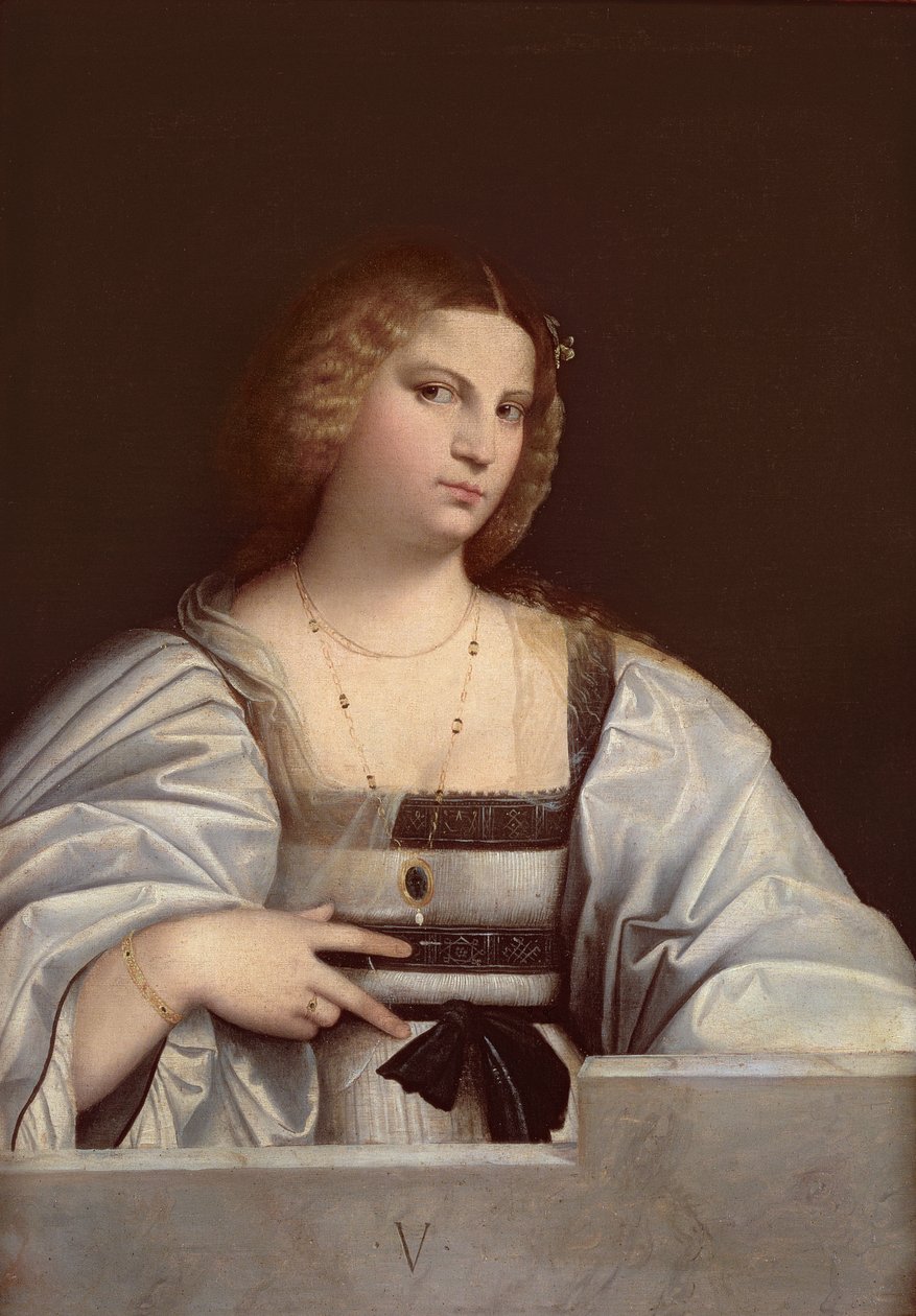 Portret dziewczyny autorstwa Giovanni de Busi Cariani