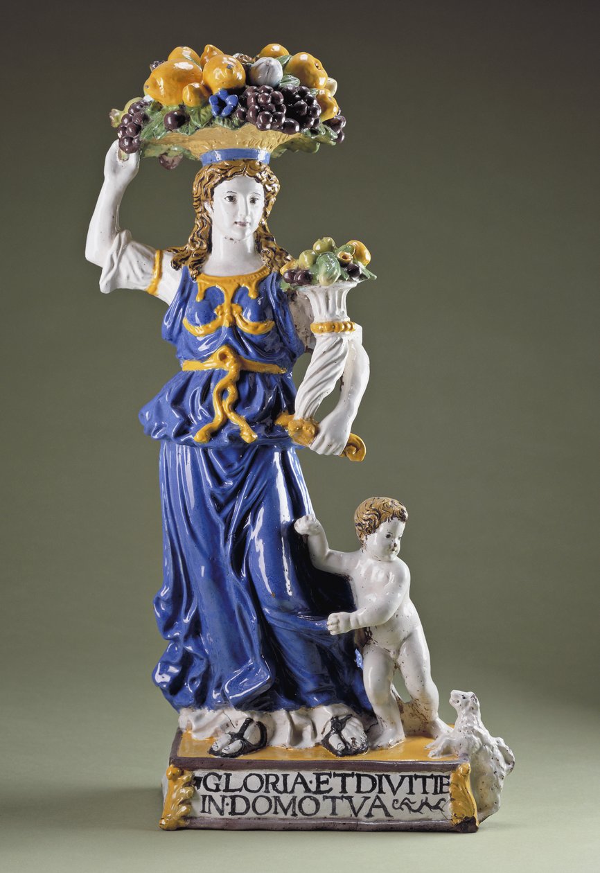 Dovizia (glazurowana terakota) autorstwa Giovanni della Robbia