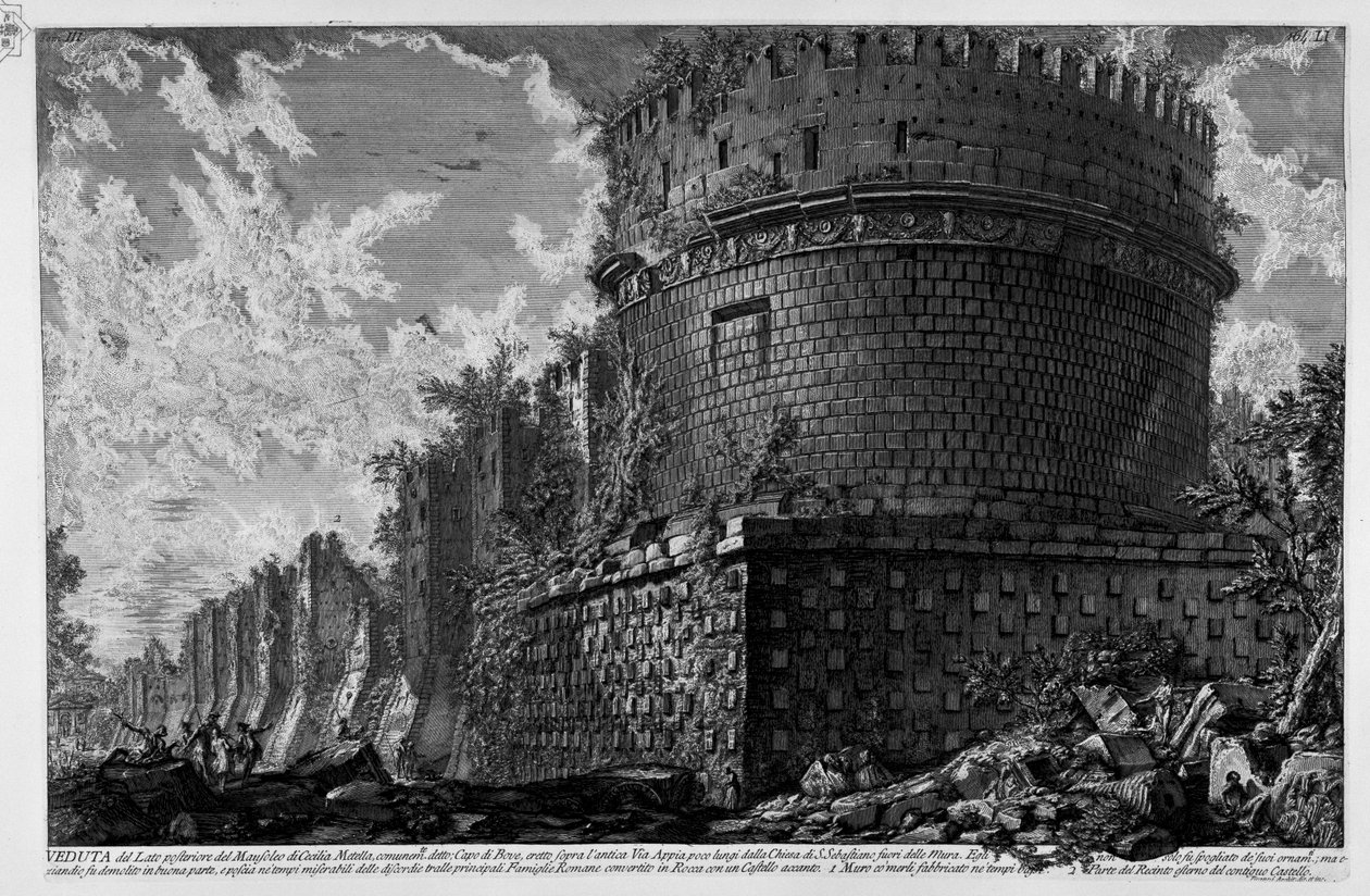 Mauzoleum Cecylii Metelli autorstwa Giovanni-Battista Piranesi