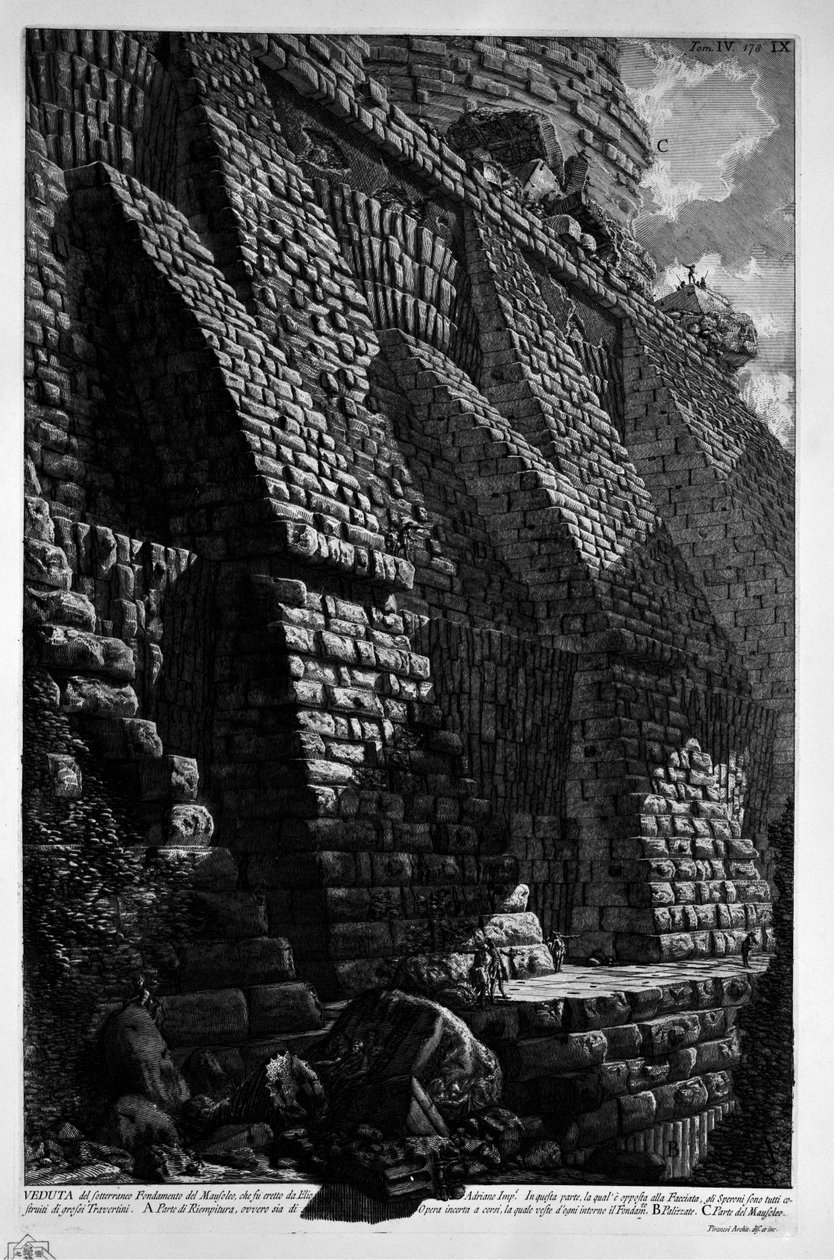 Mauzoleum Hadriana autorstwa Giovanni Battista Piranesi