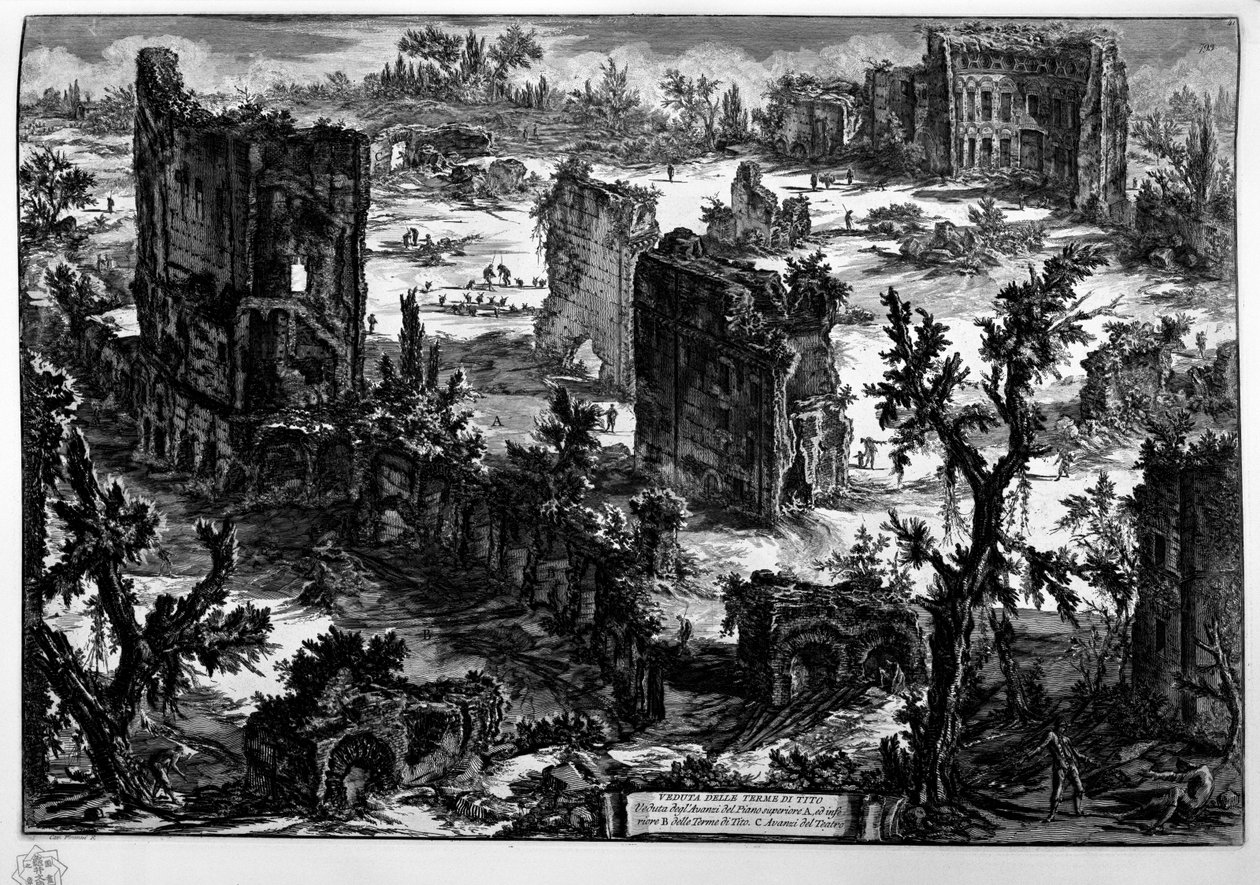 WIDOK NA ŁAŹNIE TITO autorstwa Giovanni Battista Piranesi