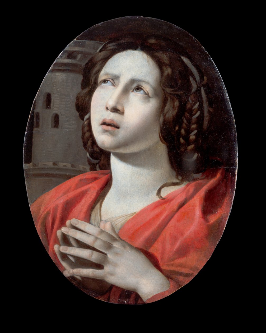 święta Barbara autorstwa Giovanni Battista Caracciolo
