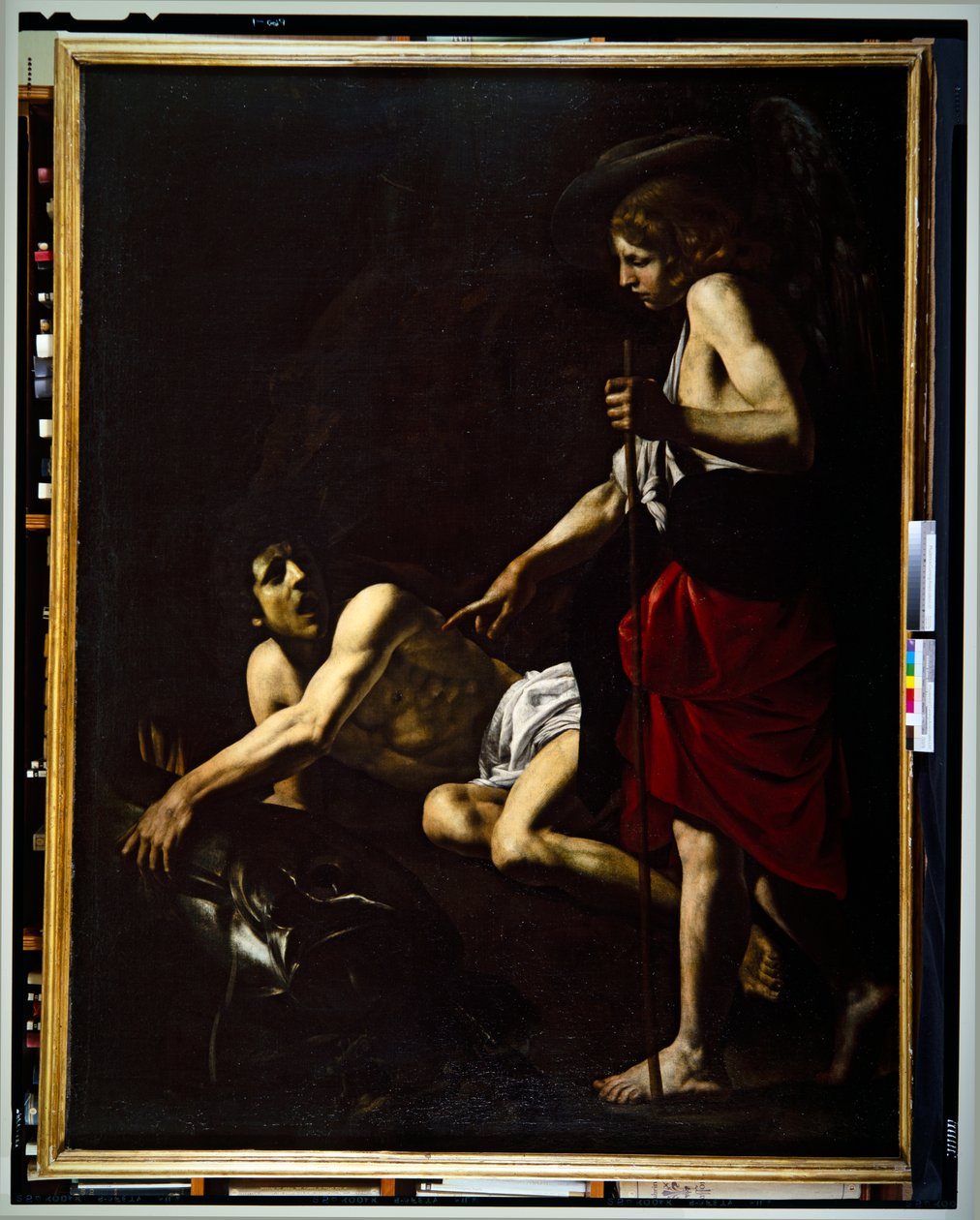 Tobiasz i anioł (panel) autorstwa Giovanni Battista Caracciolo