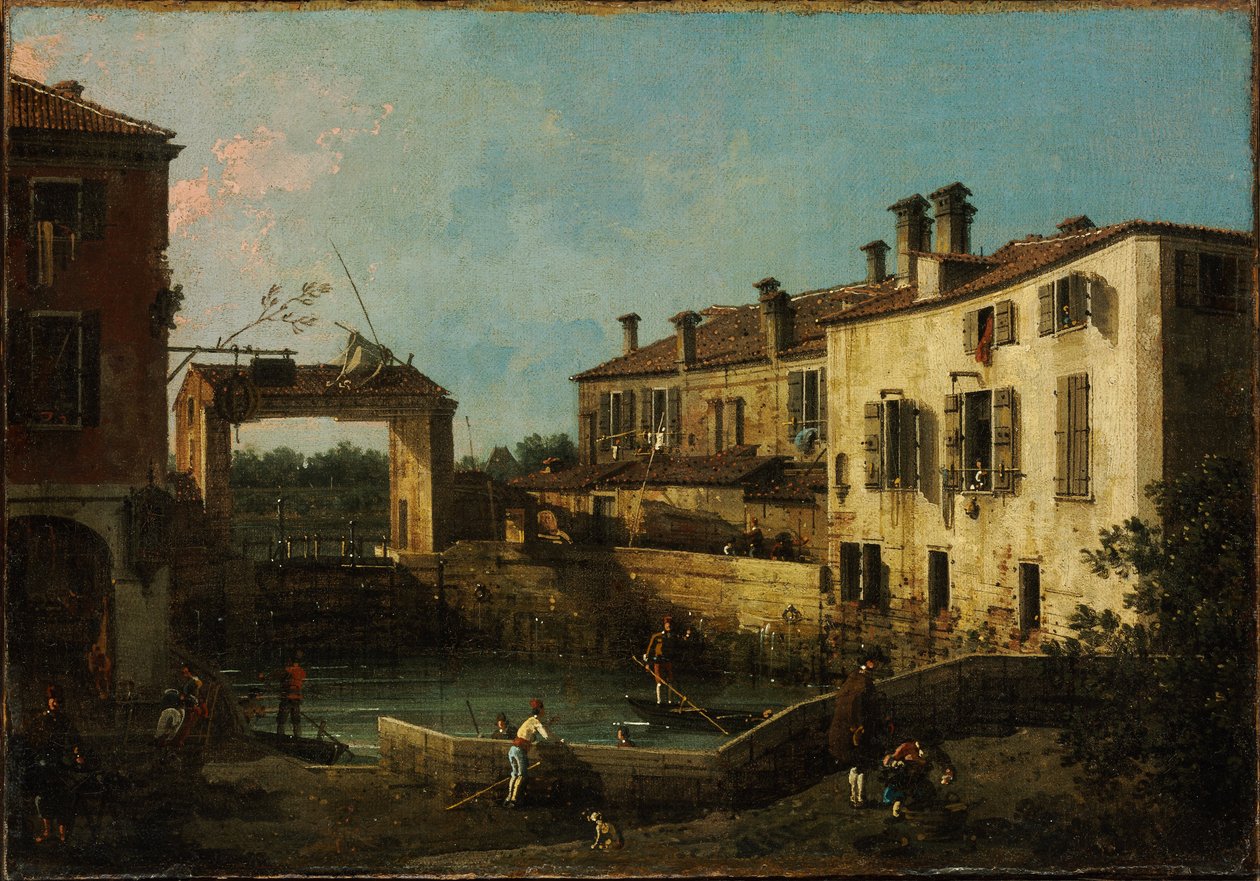 Zablokuj w pobliżu Dolo autorstwa Giovanni Antonio Canal