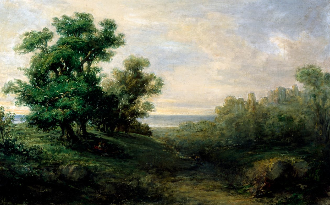 Peizažas, Giovanni Carnovali arba Carnevali, žinomas kaip Piccio (1804-1873) poli autorstwa Giovanni Carnovali