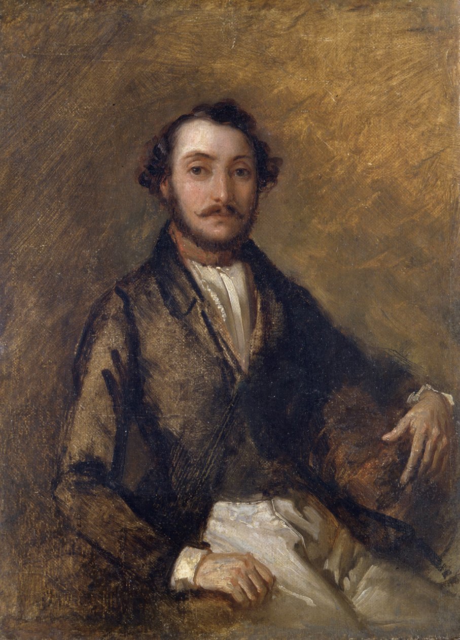 Portret Gaetano Donizettiego (1797-1848), włoskiego kompozytora. Obraz Giovanniego Carnovali dit il Piccio (1804-1873) autorstwa Giovanni Carnovali