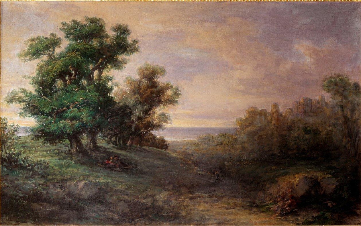 Wielkie drzewa Obraz Giovanniego Carnovali dit il Piccio (1804-1873) 1850 Galleria d