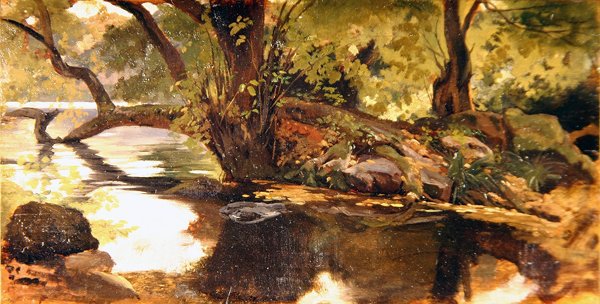 Jezioro Nemi autorstwa Giovanni Costa