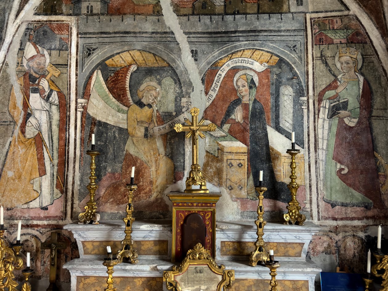 Freski w kaplicy Annonciade, Tende ok. 1470 r. (fresk) autorstwa Giovanni (attr. to) Baleison