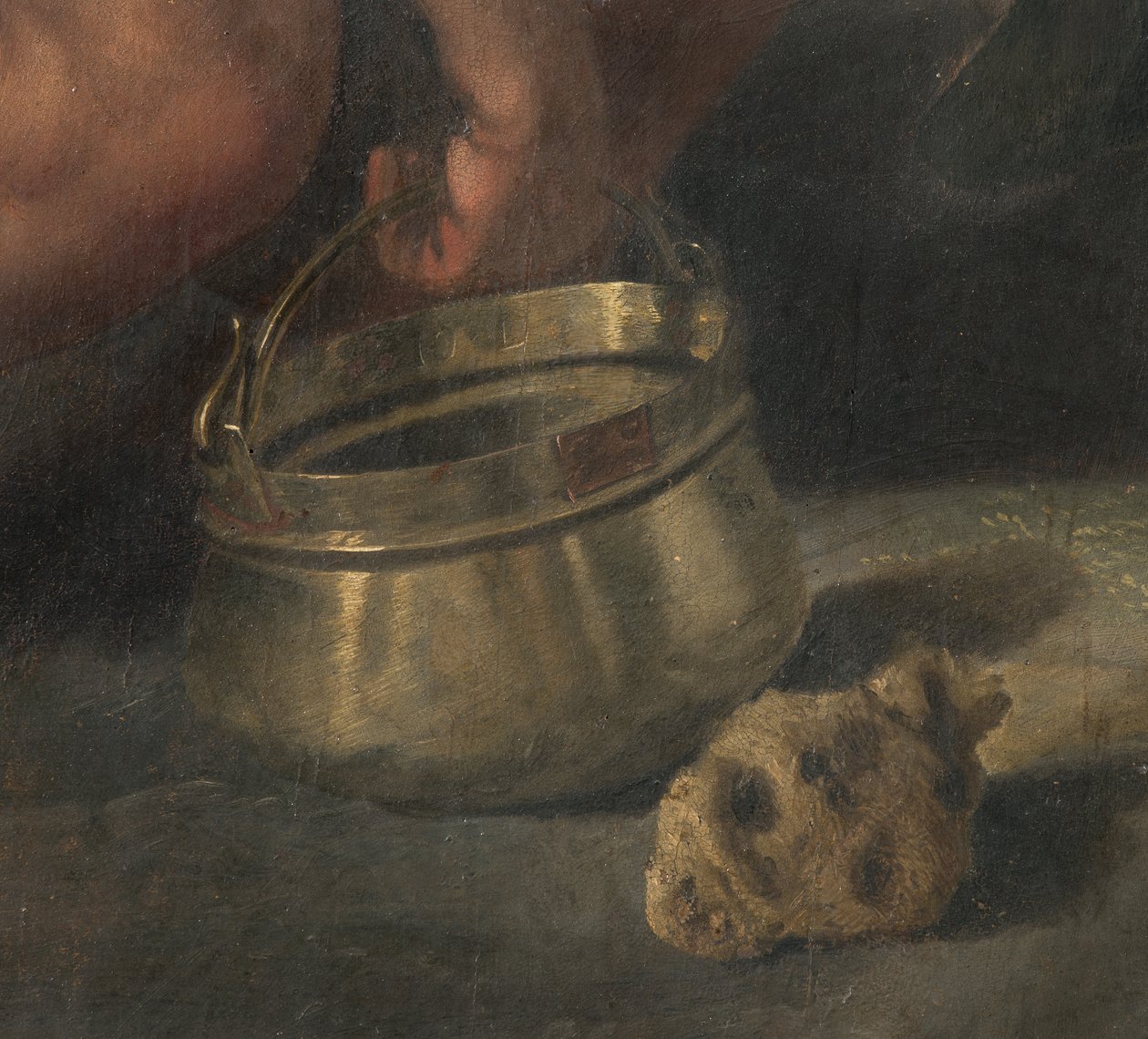 Ukrzyżowanie, detal (fresk przeniesiony na płytę) (detal 3704290) autorstwa Giovanni (fl.1537 d.c.1570) Fratino