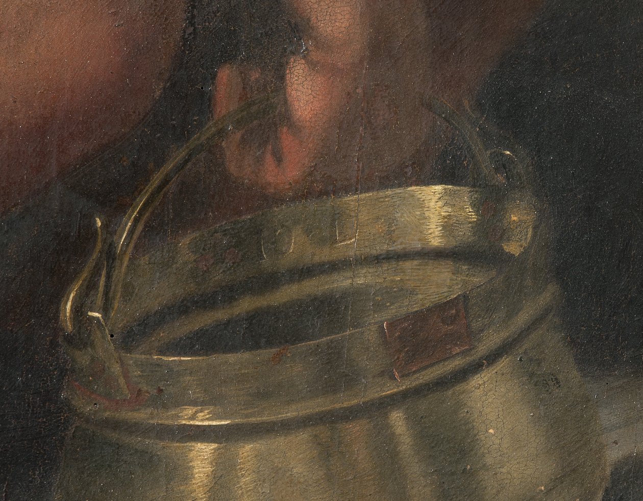 Ukrzyżowanie, detal (fresk przeniesiony na płytę) (detal 3704290) autorstwa Giovanni (fl.1537 d.c.1570) Fratino